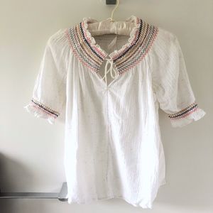 Summer 2019 Madewell Smocked Peasant Top